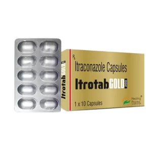 Itraconazole 200 mg Capsules (Itrotab Gold 200) - 10 Capsules