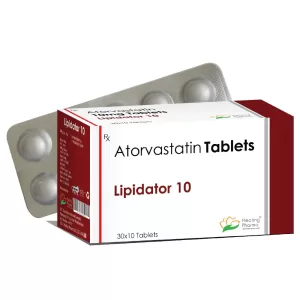 Atorvastatin 10 mg Tablet (Lipidator 10) - 10 Tablets