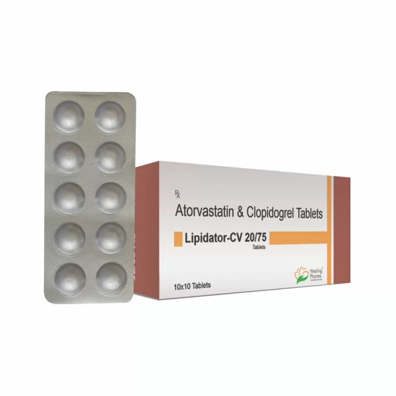 Atorvastatin 20mg + Clopidogrel 75mg (Lipidator CV 20/75) - 10 Tablets