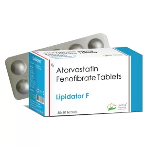 Atorvastatin 10 mg + Fenofibrate 160 mg (Lipidator F) - 10 Tablets