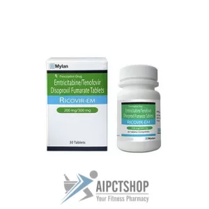Ricovir EM 30tabs  Emtricitabine + Tenofovir 200/300 mg