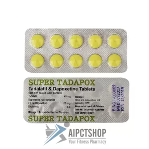 Super Tadapox Tadalafil + Dapoxetine 20/60 mg - 10 pill