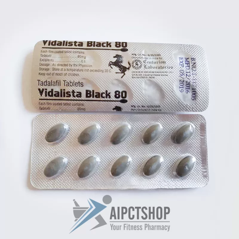 Vidalista Black 80 mg (cialis, Tadalafil) 10 pills
