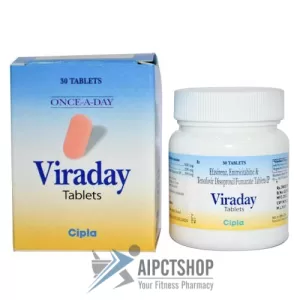 Viraday 30tabs Efavirenz + Emtricitabine + Tenofovir