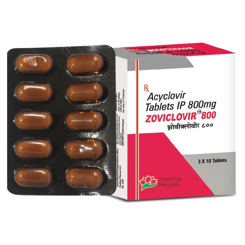 Acyclovir 800 mg Tablet (Zoviclovir-800) ? 10 Tablets